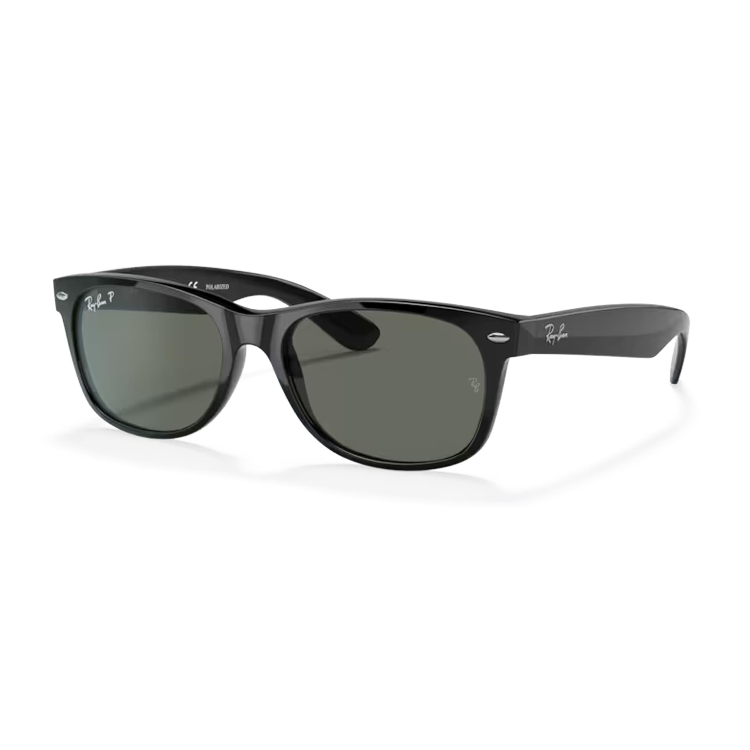 Ray-Ban RB 2132-F NEW WAYFARER ブラックサングラス Ray Ban New Wayfarer Dikdörtgen Siyah Unisex Güneş Gözlüğü | Brandeyes